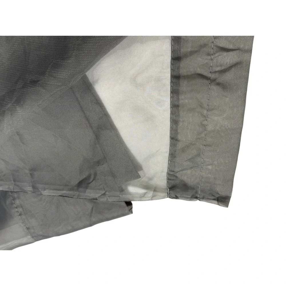 Pair of Solid Gray Sheer Curtains Drapes 64 Long x 60 Wide 2 Panels Rod Pocket